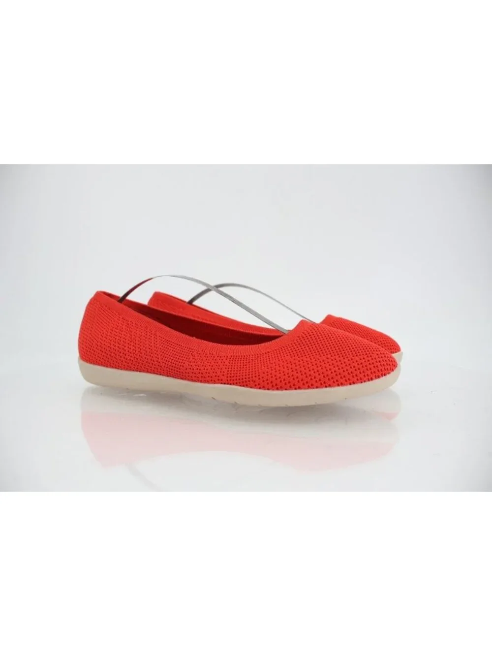 Earth Origins Ferris Knit Ballet Flats Red Size 10 Slip On Comfort Shoes